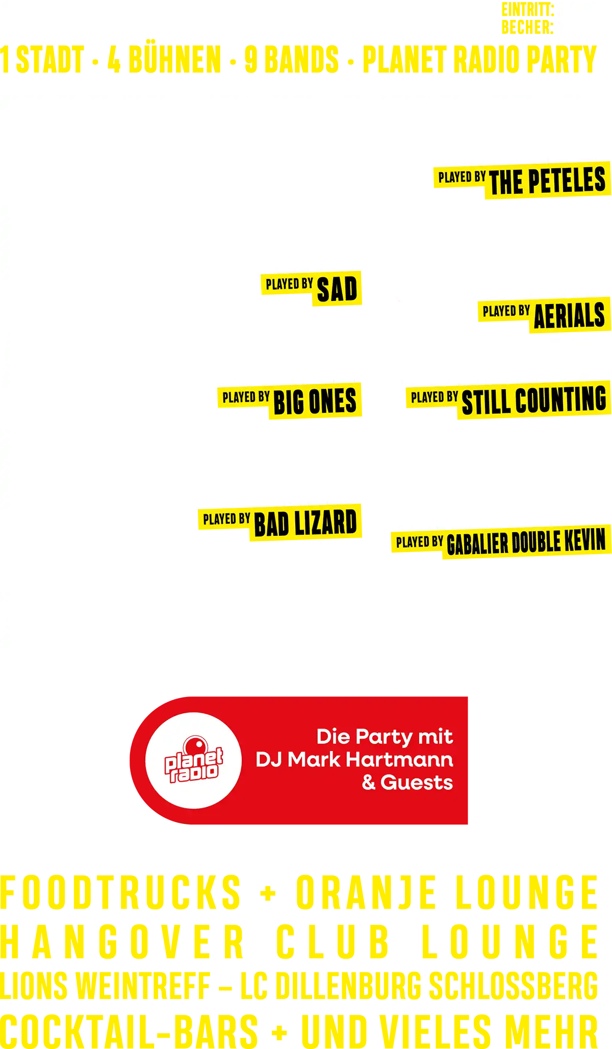 Das Programm der AQUARENA NACHT 2025 - Das Dillenburger Stadtfest